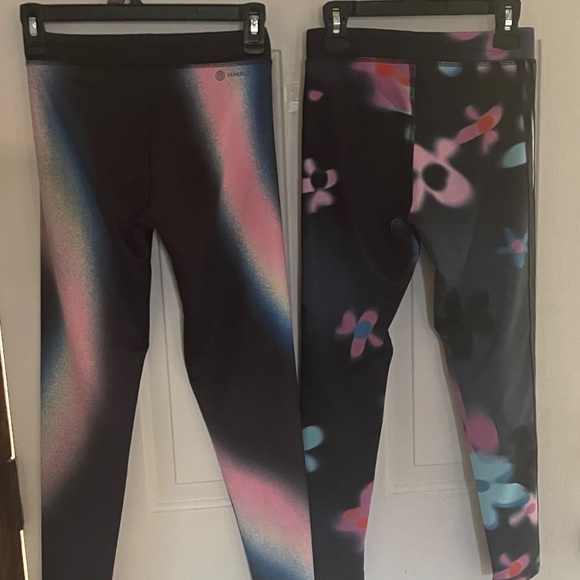 Girls ADIDAS leggings 2 PAIR LOT Aeroready Girls M 10-12 - Picture 10 of 16